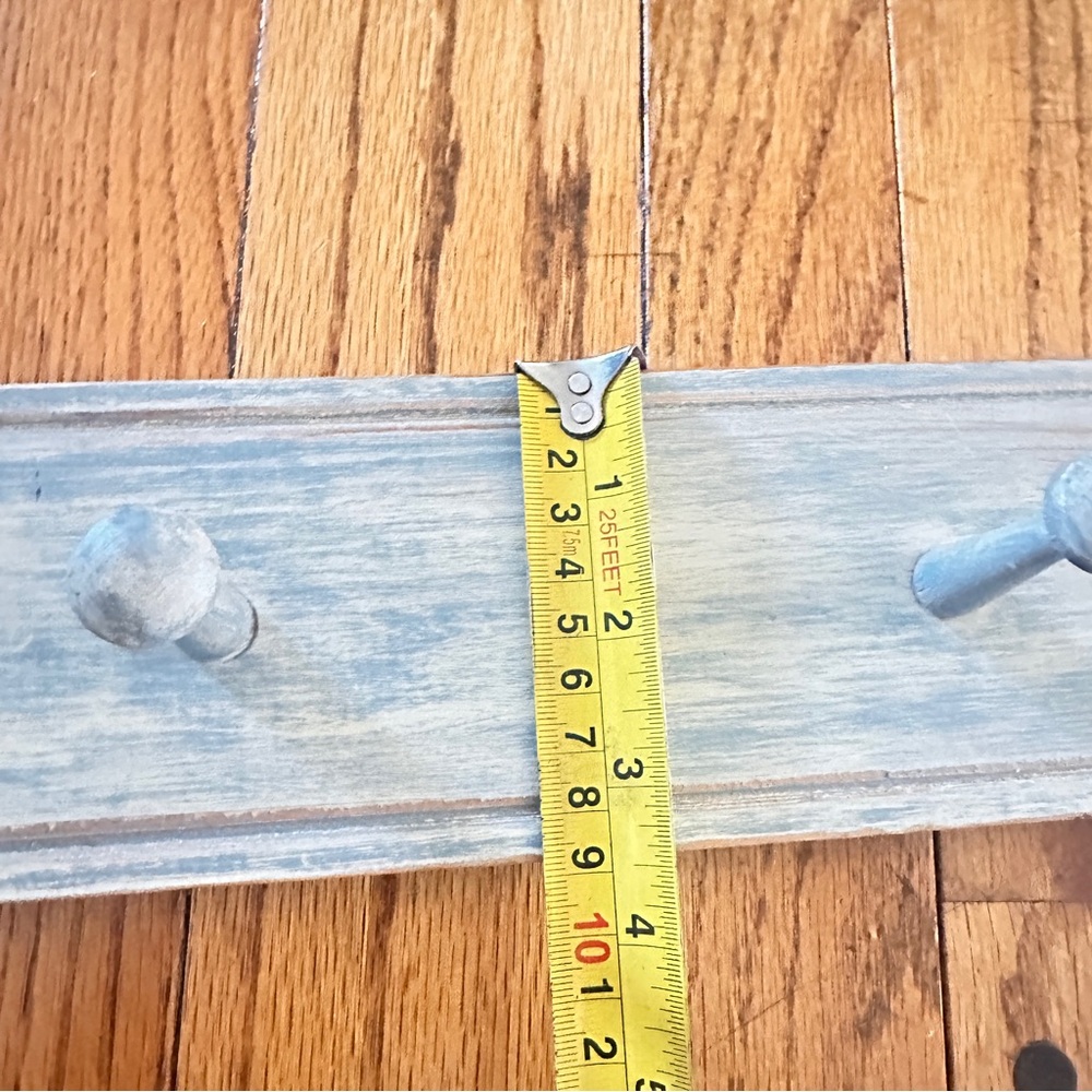 Rustic Blue Wall Hook Rack - Picture 2 of 5